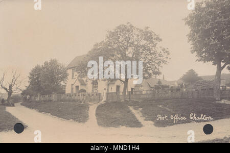 Vintage Fotografia di Chalton Post Office, Hampshire, Inghilterra, Regno Unito Foto Stock