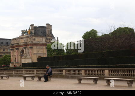 Louvre Museum Square,Parigi,Francia Foto Stock