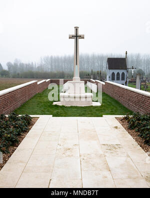 Sauchy-Cauchy cimitero comunale estensione CWGC cimitero della Grande Guerra Foto Stock