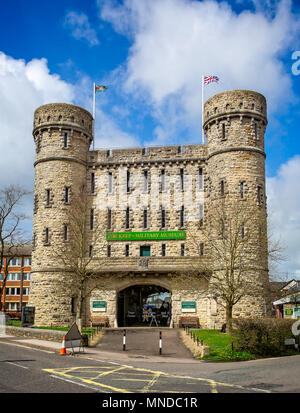 I militari mantengono regimental museum, Dorchester presi in Bridport Road, Dorchester Dorset, Regno Unito il 16 aprile 2018 Foto Stock