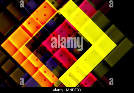 Frecce di colore su sfondo nero. Frecce di colore su sfondo nero. Illustrazione Vettoriale Illustrazione Vettoriale