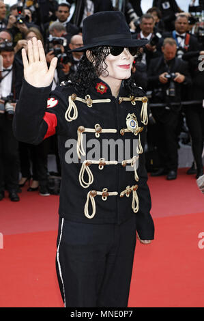 Michael Jackson Impersonator frequentando il 'Solo: una Star Wars Storia' premiere durante la settantunesima Cannes Film Festival presso il Palais des Festivals il 15 maggio 2018 a Cannes, Francia | Verwendung weltweit Foto Stock