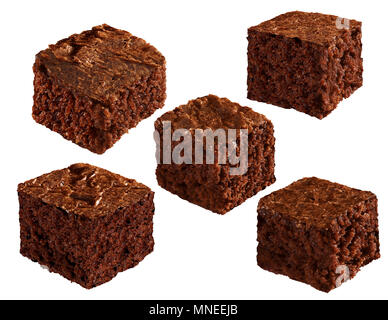 Brownie al cioccolato piazze Foto Stock