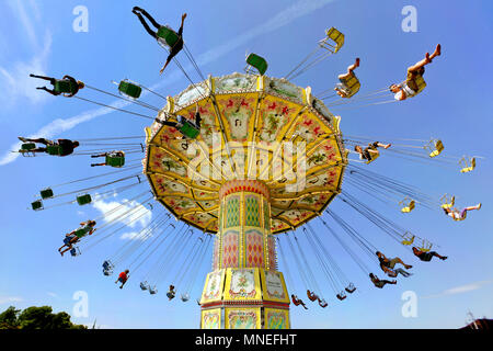 Swing Kättingflygaren Ride, Gröna Lund Amusement Park, Djurgården, Stoccolma, Svezia Foto Stock