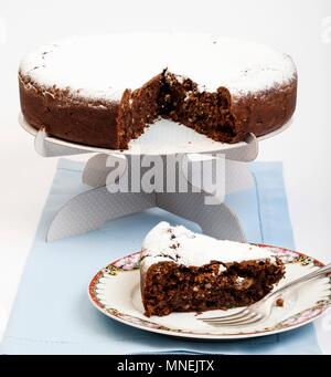 Torta caprese (Italiano torta al cioccolato) Foto Stock
