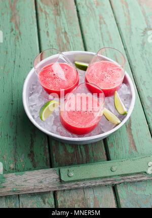 Anguria frullati su ghiaccio Foto Stock