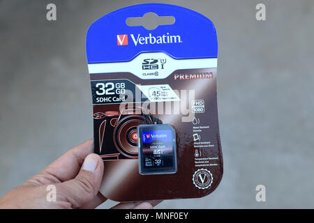 Verbatim 32GB SDHD card Foto Stock