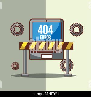 Errore 404, pagina non trovata Illustrazione Vettoriale