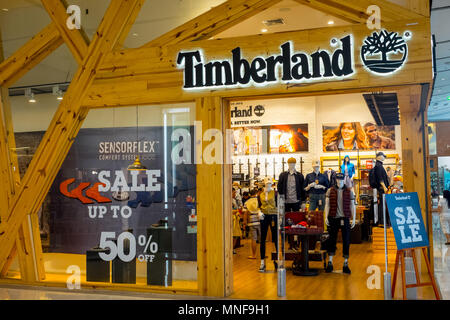 Bangkok, Tailandia - 29 Gennaio 2017 : Timberland store nel mondo Central Department Store in vendita fino al 50%. Foto Stock