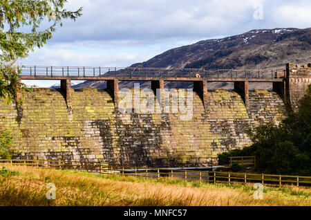 Loch Arklet dam Waterworks, il Trossachs, Scozia Foto Stock