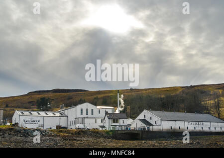 Talisker Distillery, Isola di Skye in Scozia Foto Stock