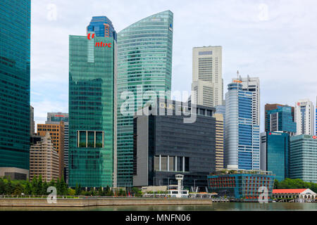 Singapore, 09 agosto 2017: vista dello skyline di Singapore Foto Stock