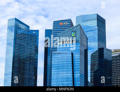 Singapore, 09 agosto 2017 - edifici di Singapore Foto Stock