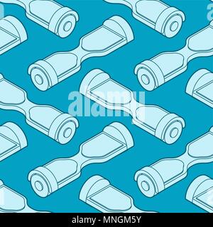 Modello GyroScooter seamless. Due-scooter a ruote con un motore. Illustrazione Vettoriale Illustrazione Vettoriale