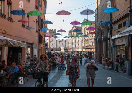 Ferrara. Castello Estense. L'Italia. Foto Stock