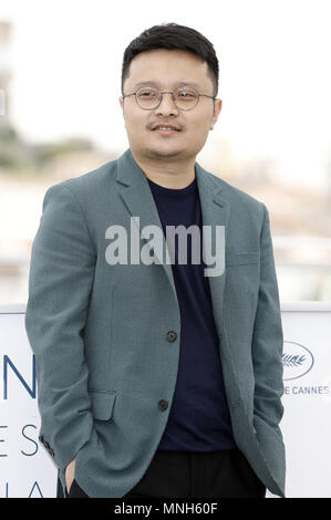 Cannes, Frankreich. 16 Maggio, 2018. Il Gan Bi presso la lunga giornata di viaggio nella notte/Di qiu zui hou de ye wan" photocall durante la settantunesima Cannes Film Festival presso il Palais des Festivals il 16 maggio 2018 a Cannes, Francia | Verwendung weltweit Credito: dpa/Alamy Live News Foto Stock