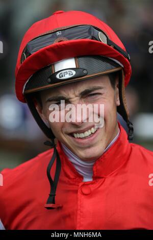 York, Regno Unito. 16 maggio 2018. James Doyle Jockey Dante Festival 2018, ippodromo di York York Racecourse, York, Inghilterra 16 maggio 2018 Credit: Allstar Picture Library/Alamy Live News Foto Stock
