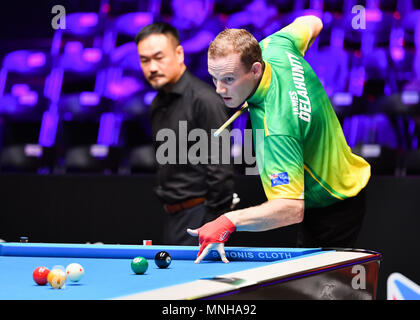 Australia James Delahunty durante la Coppa del Mondo di piscina 2018: Round 1 - Australia vs Russia in corrispondenza Luwan (palestra) Arena giovedì 17 maggio 2018. SHANGHAI, Cina. Credito: Taka G Wu Foto Stock