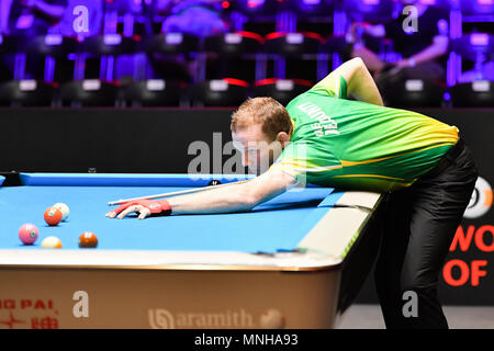 Australia James Delahunty durante la Coppa del Mondo di piscina 2018: Round 1 - Australia vs Russia in corrispondenza Luwan (palestra) Arena giovedì 17 maggio 2018. SHANGHAI, Cina. Credito: Taka G Wu Foto Stock