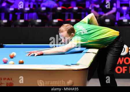 Australia James Delahunty durante la Coppa del Mondo di piscina 2018: Round 1 - Australia vs Russia in corrispondenza Luwan (palestra) Arena giovedì 17 maggio 2018. SHANGHAI, Cina. Credito: Taka G Wu Foto Stock