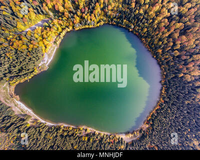 Santa Anna Lago, Transilvania, Romania vista aerea Foto Stock