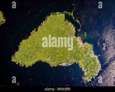 Il Delta del Danubio da sopra vista aerea Foto Stock