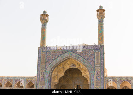 La Moschea Jameh di Isfahan, Iran. Questa moschea è Patrimonio mondiale dell UNESCO Foto Stock