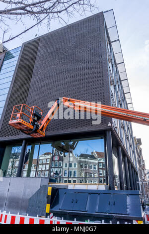 Casa di Anne Frank, la casa e il Museo sul canale Prinsengracht Amsterdam, Olanda, l'Europa. Foto Stock