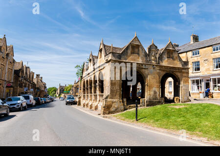 Vecchia casa di mercato in Chipping Campden, Cotswolds, Inghilterra, Regno Unito. Foto Stock