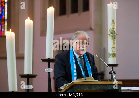 HANS LEYENDECKER (giornalista tedesco e presidente della trentasettesima chiesa protestante di Germania il Congresso 2019 a Dortmund) frequentando il 101th chiesa cattolica Congresso su 11 Maggio 2018 in Muenster (Münster), Germania Foto Stock