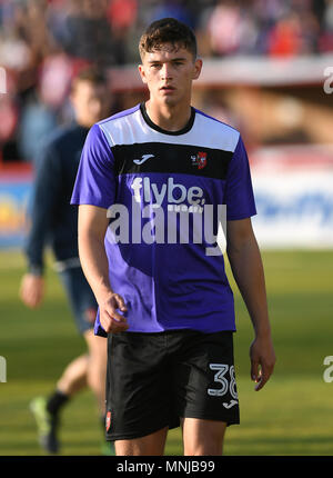 Exeter City's piani Giordano prima di kick-off durante la scommessa del Cielo lega due partita presso il St James Park, Exeter. Stampa foto di associazione. Picture Data: giovedì 17 maggio, 2018. Vedere PA storia SOCCER Exeter. Foto di credito dovrebbe leggere: Simon Galloway/filo PA. Restrizioni: solo uso editoriale nessun uso non autorizzato di audio, video, dati, calendari, club/campionato loghi o 'live' servizi. Online in corrispondenza uso limitato a 75 immagini, nessun video emulazione. Nessun uso in scommesse, giochi o un singolo giocatore/club/league pubblicazioni. Foto Stock