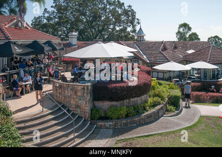 Giardini Botanici Cafe e il belvedere a Mt Coot-tha, Brisbane, Queensland, Australia Foto Stock