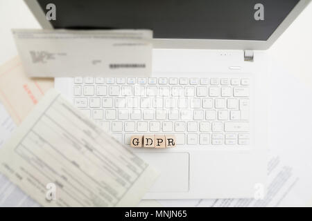 Il PILR. Protezione dei dati il Regolamento, online e la sicurezza informatica Foto Stock