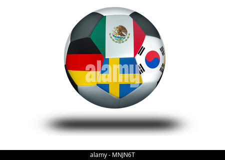 Gruppo calcio F Messico, Germania, Svezia, Corea del Sud Foto Stock