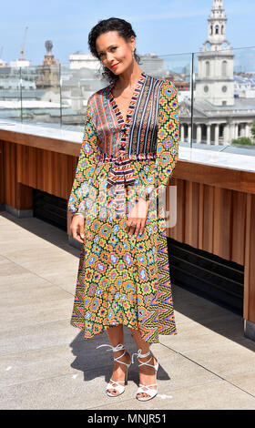 Thandie Newton frequentando il photocall per solista: una Star Wars Storia a Trafalgar San Giacomo, Londra. Foto Stock