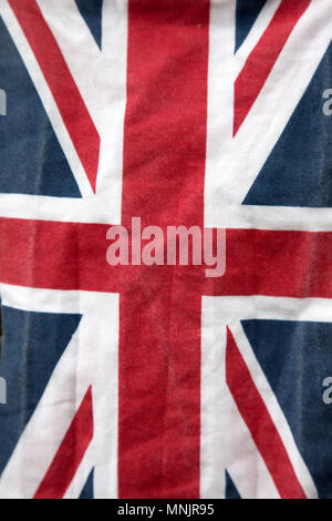 Primo piano della Union Jack Flag, sfondo Foto Stock