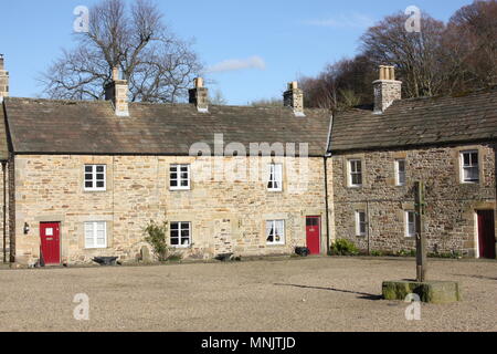 Edifici del villaggio di Blanchland in Northumbria, nord-est Inghilterra Foto Stock