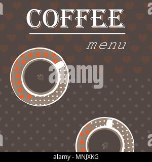 Una tazza di caffè su un caffè-colore di sfondo Illustrazione Vettoriale