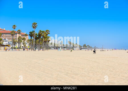 La spiaggia di Santa Monica, Los Angeles, California, Stati Uniti d'America Foto Stock