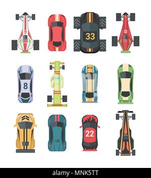 Sport e racing cars - serie di moderni elementi di vettore Illustrazione Vettoriale
