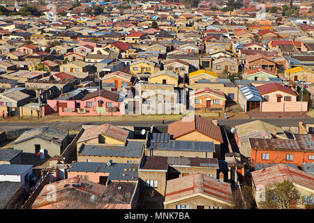Case in Soweto Township, Johanesburg Foto Stock