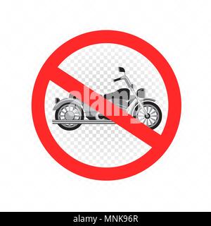 Senza trinciatore motocicletta icona segno Illustrazione Vettoriale