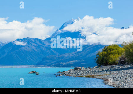 Lago pukaki Nuova zelanda paesaggio lago pukaki Nuova Zelanda Sud Isola Foto Stock