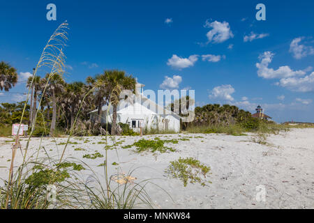 Shiloh Baptist Church, oggi noto come Amory Memorial Chapel in Gasparilla Island State Park il Gasparilla isola uno della costa del Golfo isole di barriera Foto Stock