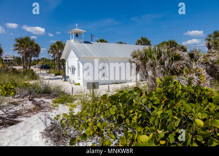 Shiloh Baptist Church, oggi noto come Amory Memorial Chapel in Gasparilla Island State Park il Gasparilla isola uno della costa del Golfo isole di barriera Foto Stock