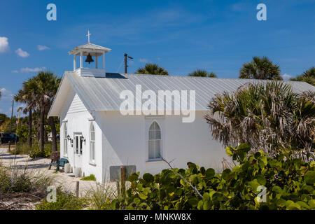 Shiloh Baptist Church, oggi noto come Amory Memorial Chapel in Gasparilla Island State Park il Gasparilla isola uno della costa del Golfo isole di barriera Foto Stock