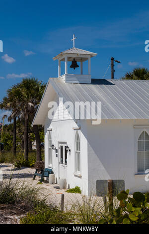 Shiloh Baptist Church, oggi noto come Amory Memorial Chapel in Gasparilla Island State Park il Gasparilla isola uno della costa del Golfo isole di barriera Foto Stock