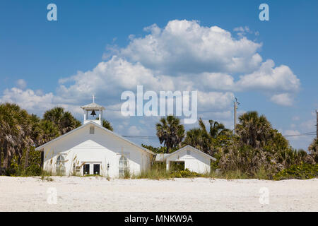 Shiloh Baptist Church, oggi noto come Amory Memorial Chapel in Gasparilla Island State Park il Gasparilla isola uno della costa del Golfo isole di barriera Foto Stock