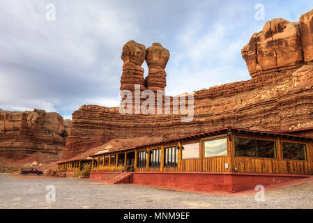 Scogli gemelli Cafe a Bluff, Utah Foto Stock