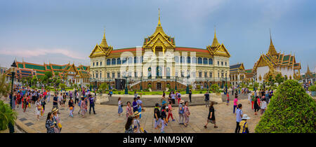 Panorama del Grand Palace di Bangkok Foto Stock